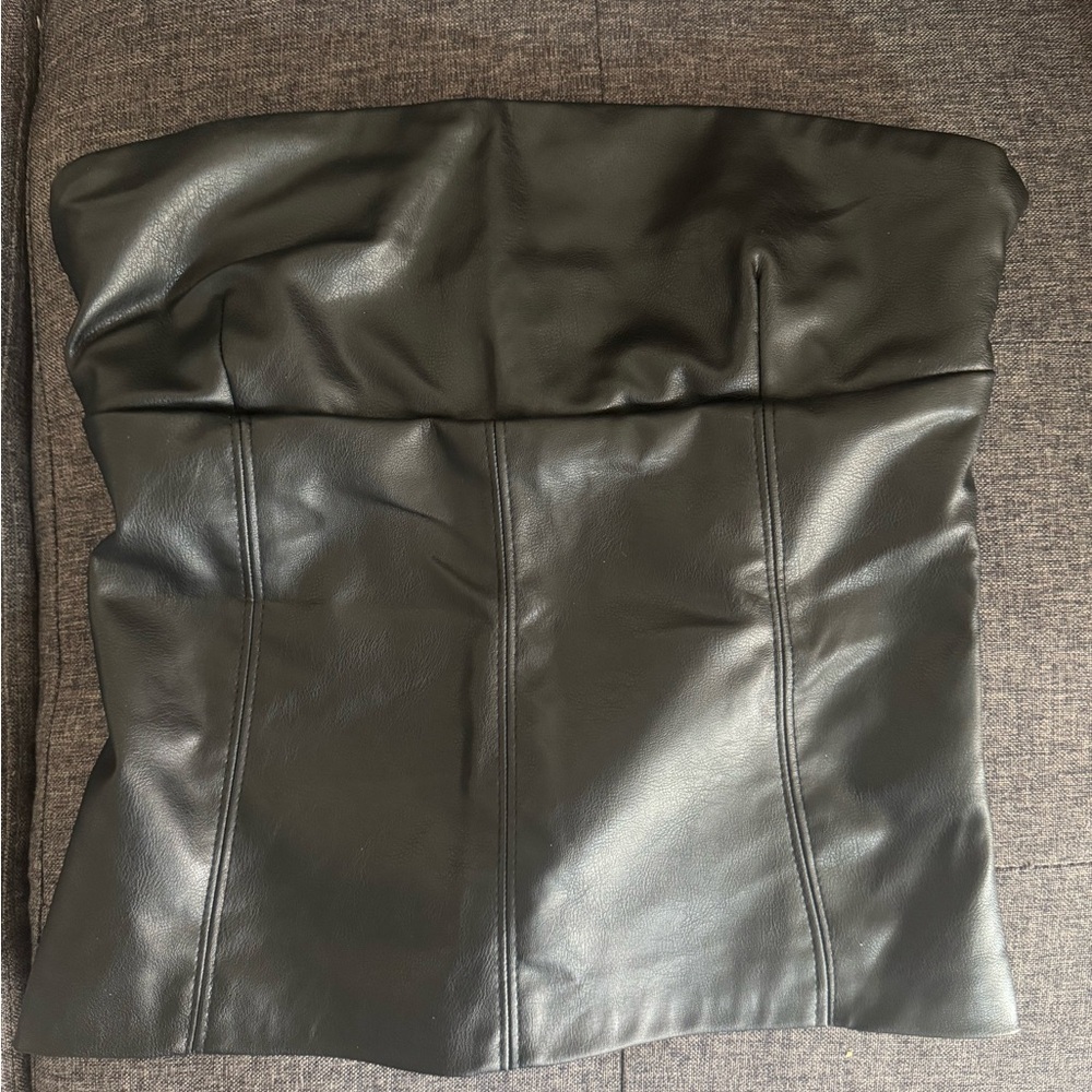 Zara Leather Tube Top - Picture 8 of 9